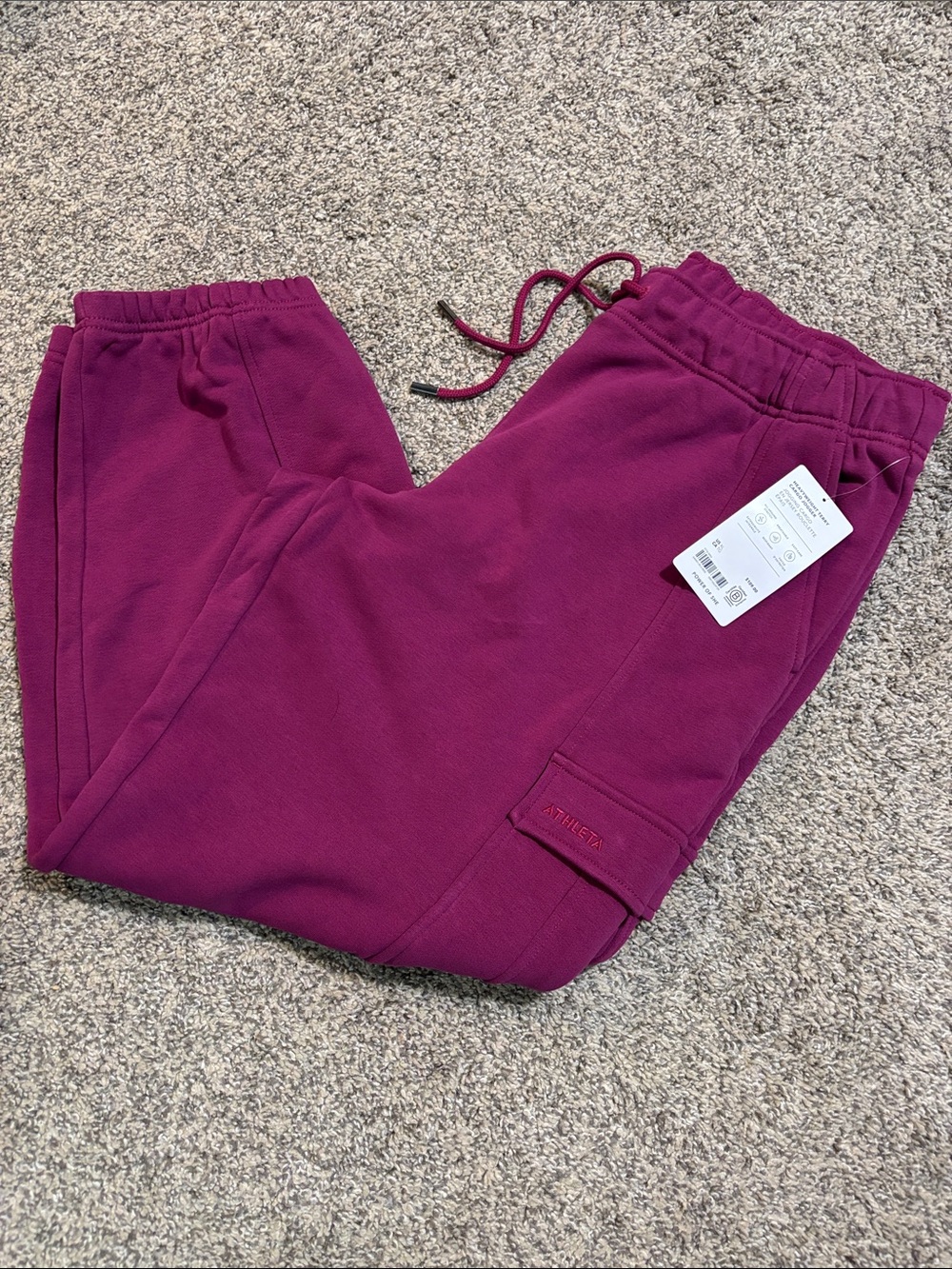 Athleta Heavyweight Terry Cargo Jogger size XL NWT